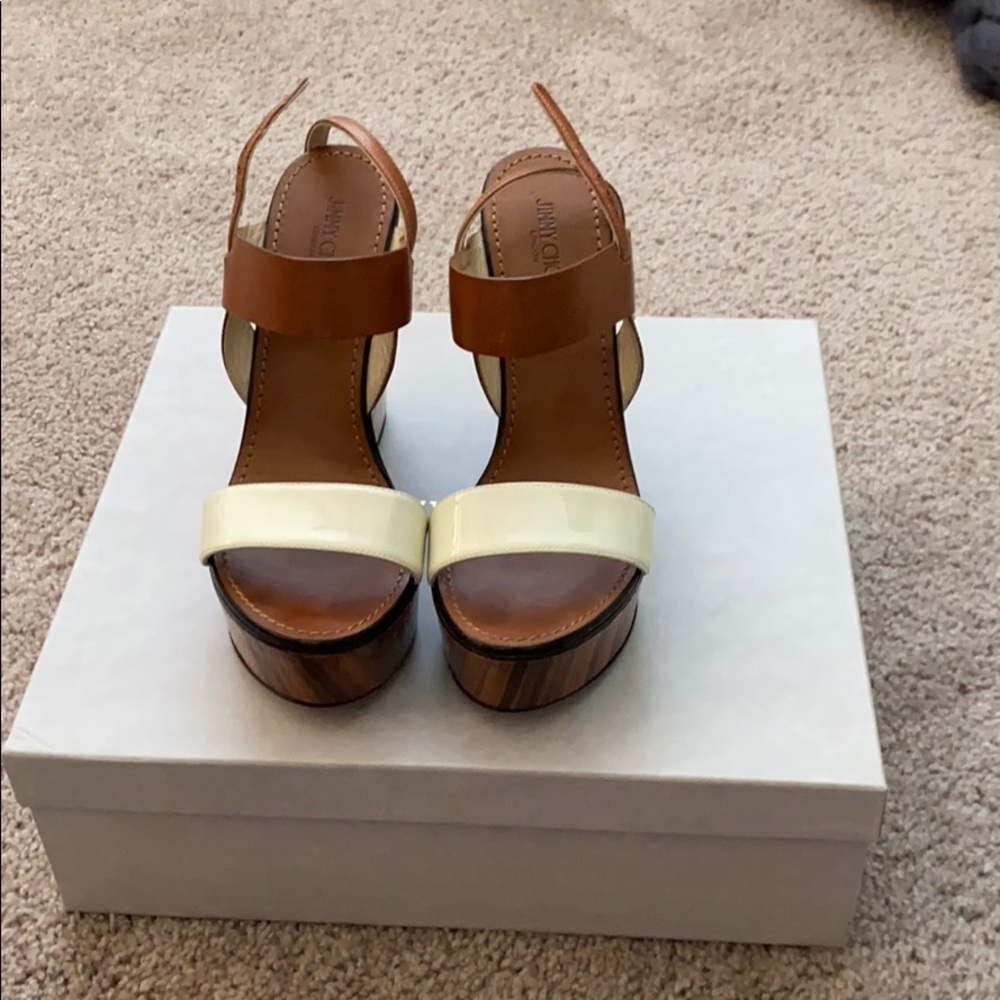 Jimmy Choo hardwood wedge